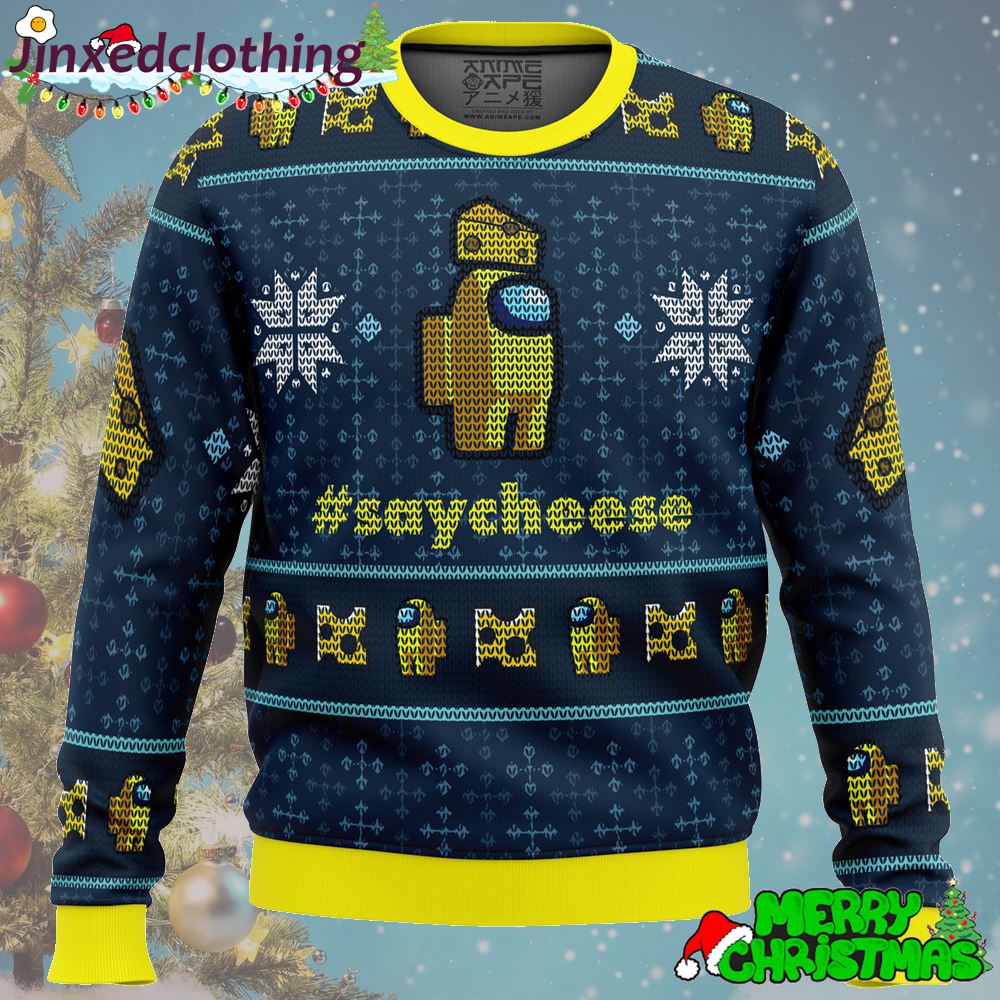 Say Cheese Among Us Ugly Christmas Sweater Funny 